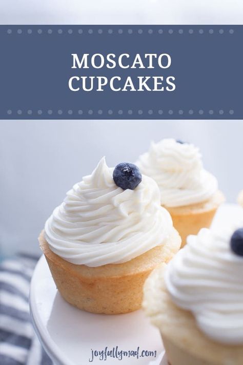 Moscato cupcakes are the perfect dessert to make for any celebration! Adding moscato to cupcakes makes them light in the center, crisp around the edges and adds a boost in flavor. #cupcakes #dessert #moscato #recipes Moscato Recipes, Alcohol Cupcakes, Flavor Cupcakes, Moscato Cupcakes, Liquor Cakes, Boozy Baking, Infused Cupcakes, Cupcake Business, Dessert To Make