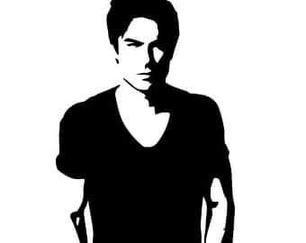 Vampire Diaries Svg, Silhouette Stencil, Kpop Drawings, Halloween Town, Diy Canvas Art, Diy Canvas, Cricut Svg, Wood Burning, Vampire Diaries