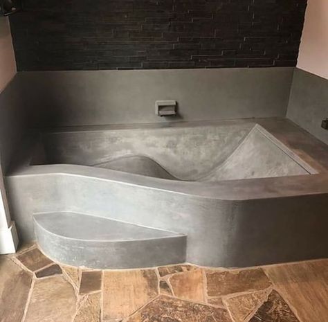 Diy Concrete Bathtub, Concrete Bathtub, Concrete Studio, Concrete Bath, Diy Concrete, Concrete Design, Concrete Countertops, Concrete Diy, Dream Bathroom