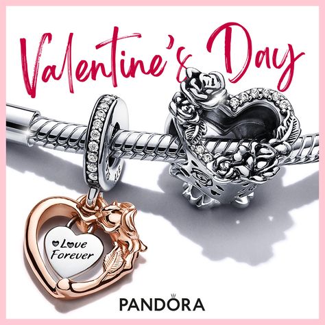 Pandora Valentines Day, Damas Jewellery, Pandora Valentine, Pandora Design, Pandora Collection, Love Of Family, Pandora Necklace, Charms Earrings, Heart Motif