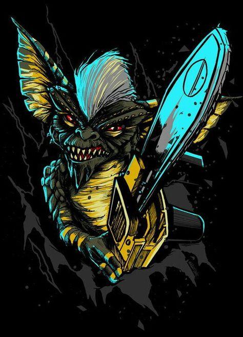 GREMLINS STRIPE Stripe Gremlins, Gremlins Art, Scary Movie Characters, Horror Movie Art, 80s Cartoons, Cartoon Logo, Movie Poster Art, Fantasy Movies, Comic Movies