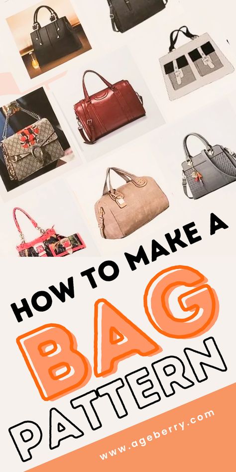 How To Make Hand Bags, How To Sew Bags Step By Step, How To Make A Purse, Handbag Patterns Free, Diy Purse Patterns Free, Diy Handbag Tutorial, Paper Prototype, Leather Purse Pattern, Handbag Sewing