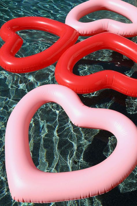 Spiced Rose & Love Red Heart Shaped Pool Floats for Adults - Receives a great review! Pink Float, Red Float perfect for the beach or pool! Heart Shaped Pool, Pink Pool Floats, Heart Pool, Pool Floats For Adults, Pool Floaties, Watermelon Sugar, Navy Blue Print, Red Beach, Rose Love