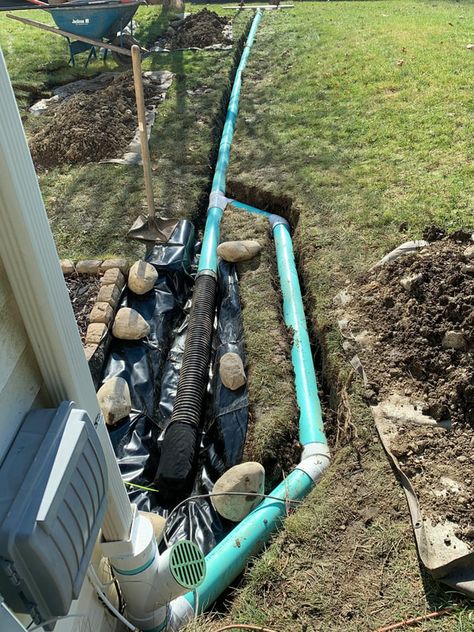 Foundation Drainage, Downspout Drainage, French Drain Installation, Gutter Drainage, Landscape Drainage, Backyard Drainage, Yard Drainage, Underground Drainage, Front Yard Landscaping Diy