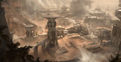 ArtStation - Outpost Fantasy Outpost, Sci Fi Outpost, Airship Port, Outpost Concept Art, Lancer Rpg, Mars Surface, Mech Design, Sci Fi Landscape, Sci Fi Environment