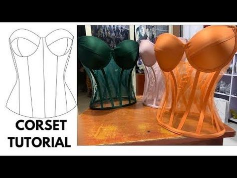 Corset Tutorial, Moda Academia, Clothing Pattern Design, Nigerian Lace Styles Dress, Corset Sewing Pattern, Dress Sewing Tutorials, African Dresses For Kids, Corset Pattern, Corset Waist