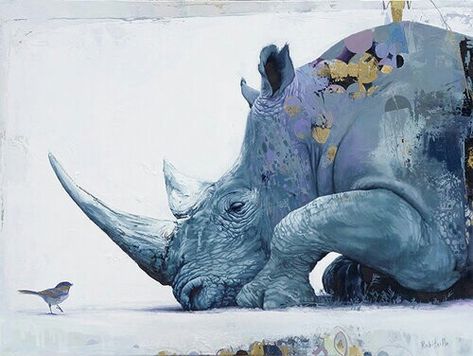 Eric Robitaille Art, Rhino Art Illustration, Eric Robitaille, Rhino Artwork, Rhinoceros Art, Rhino Illustration, Rhino Painting, Rhino Animal, Rhino Art