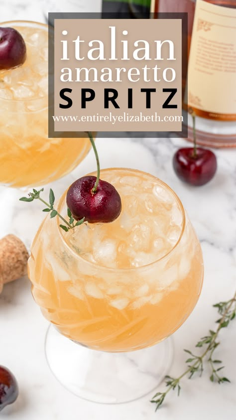 Experience the essence of Italy with our alcohol-free Italian Amaretto Spritz. Almond notes mingle with orange and dry non-alcoholic champagne for a sophisticated and refreshing sip. Italian Punch Non Alcoholic, Italian Mocktail Recipe, Amaretto Spritz, Breakfast Drinks With Alcohol, Italian Drinks Alcohol, Drinks With Amaretto, Italian Punch, Rip To 20s, Italian Beverages