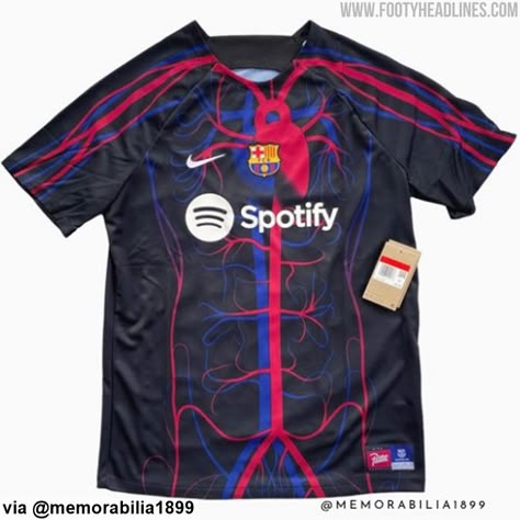 Nike x Patta x FC Barcelona 125th Anniversary Special-Edition Kit Leaked - Footy Headlines Barca Jersey, Barcelona Shirt, Fcb Barcelona, Barcelona Jerseys, Chelsea Liverpool, Soccer Outfits, Nike Tn, As Roma, Leeds United