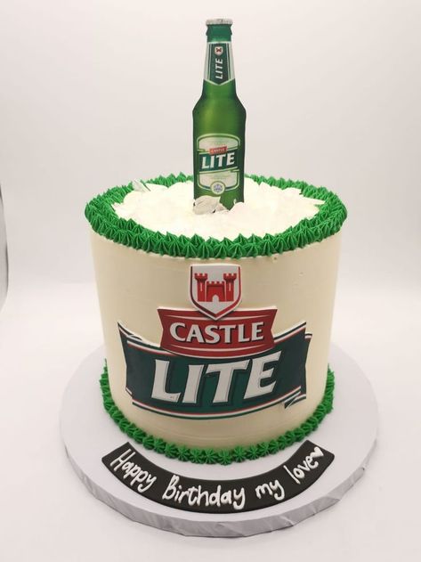 Castle Lite, Alcohol Cake, Mickey Mouse Birthday Cake, Its My Birthday Month, Lite Beer, Christmas Cake Designs, Beer Cake, Birthday Cake Topper Printable, Happy Birthday My Love