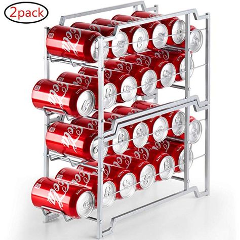 Soda Storage, Remodel Pantry, Cabinet Pantry Organization, Refrigerator Pantry, Organizer Pantry, Kitchen Cabinet Pantry, Organize Pantry, Can Rack, Cabinet Construction