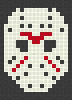 Horror Alpha Pattern, Crochet Tapestry Grid, Tapestry Grid, Cross Stitch Bracelet, Granny Square Blanket Patterns, Mosaic Drawing, Paper Drawing Ideas, Mask Movie, Halloween Tapestry