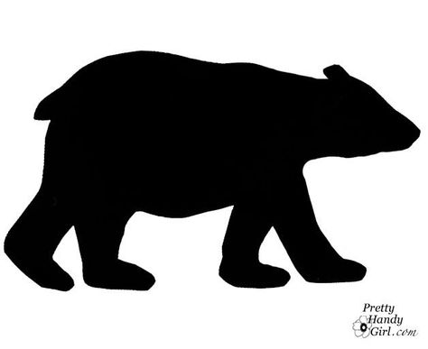 Bear Silhouette Cutouts | polar bears Bear Outline, Arctic Art, Chalkboard Clipart, Polar Bear Logo, Bear Stencil, Gift Wrapping Tutorial, Bears Game, Animal Stencil, Bear Silhouette