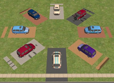 Mod The Sims - Rotatable Driveways Sims 2 Hair, Driveway Entrance, The Sims 2, Sims 4 Cc Furniture, Best Mods, Apartment Life, Game Engine, Sims Mods, Maxis Match