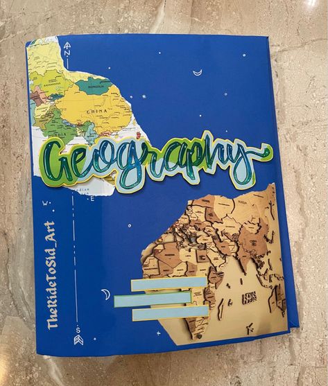 Geography Portfolio Cover Page, First Page Of Project Geography, History Portfolio Cover Page, Geography Journal, Project File Cover Ideas School Geography, Project File Cover Ideas For Geography, Project For Geography, Sst Portfolio Cover Page Ideas, Gk Cover Page Ideas