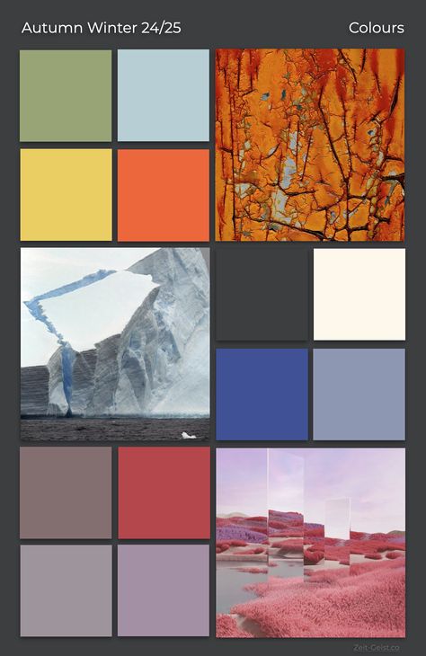 Fall Winter Color Palette 23/24, Colour Palette 2024 Fashion, Fall 2024 Color Forecast, Fashion Colours 2024, Fashion Forecast 2024/2025, Color Forecast 2024/2025, Autumn Winter 24/25 Trends, Aw24 Colour Trends, Fashion Trending Moodboard 2024