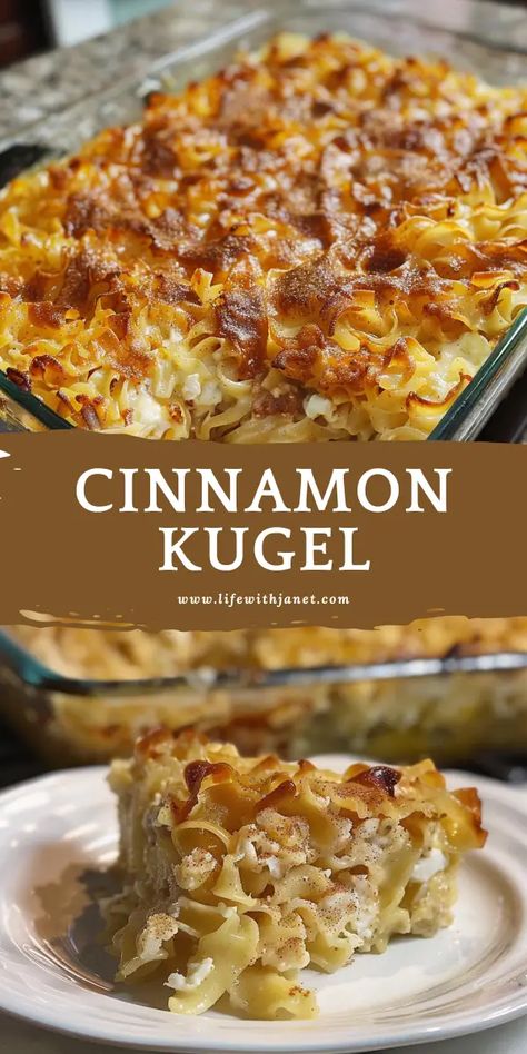 Cinnamon Kugel Sweet Kugel Recipes, Cinnamon Kugel, Noodle Dessert, Kugel Recipes, Hannukah Recipes, Jewish Food, Sweet Dips, Breakfast Sweets, Cinnamon Recipes