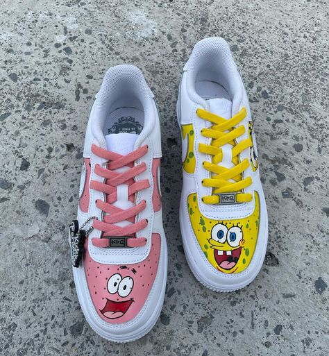 SpongeBob SquarePants Air Force 1 Custom Check more at https://kingshooz.com/product/spongebob-squarepants-air-force-1-custom-4/