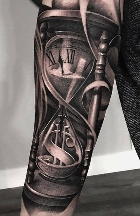 Casino Tattoo, Chicanas Tattoo, Hourglass Tattoo, Money Tattoo, Clock Tattoo Design, Forarm Tattoos, Cool Arm Tattoos, Biomechanical Tattoo, Forearm Sleeve Tattoos