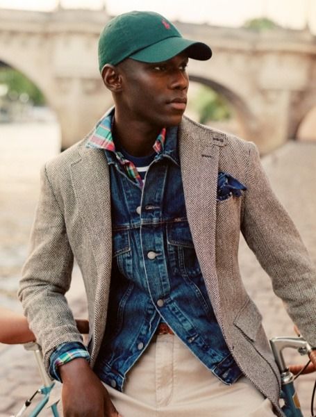 Ralph Lauren Men's Polo Spring Style Guide Ralph Lauren Rrl Menswear, Ralph Lauren Lookbook, Ralph Lauren Men Outfits, Ralph Lauren Denim Jacket, Layered Clothing, Layers Outfit, Gentlemen Style, Gq Fashion, Fall Style Guide