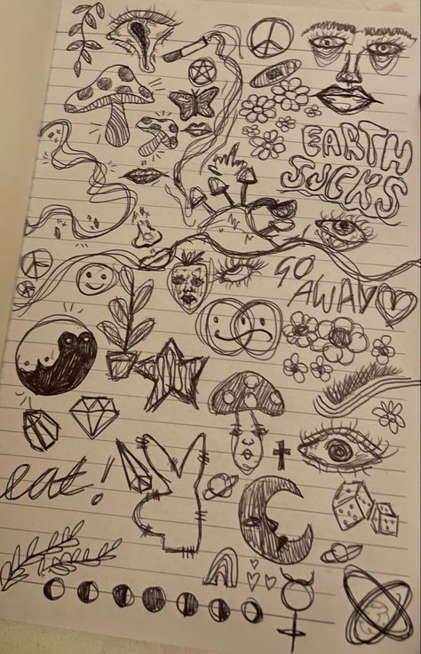 Doodles Indie, Grunge Drawing Ideas Doodles, Grunge Sketchbook Doodles, Aesthetic Drawings Easy, Vent Book, Hand Doodles, Arte Indie, Arte Grunge, Indie Drawings