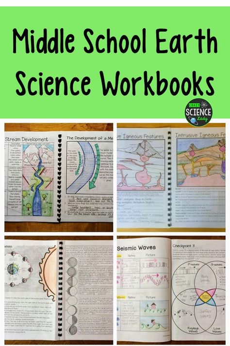 Teaching earth science in middle school? These printable workbooks are jam packed with fun activities, experiments, projects, and labs for your classroom. Earth Day Middle School, Science Activities Middle School, Middle School Earth Science, Middle School Science Projects, Earth Science Middle School, Homeschooling Science, Earth Science Projects, Science Lessons Middle School, Middle School Science Activities