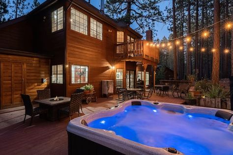 Heavenly Estate. Luxury Hot Tub. EV Charger. Games - Houses for Rent in Big Bear Lake, California, United States - Airbnb Big Bear Lake California, Luxury Hot Tubs, Big Bear Lake, Bear Lake, Ev Charger, Big Bear, Renting A House, Home Signs, Hot Tub