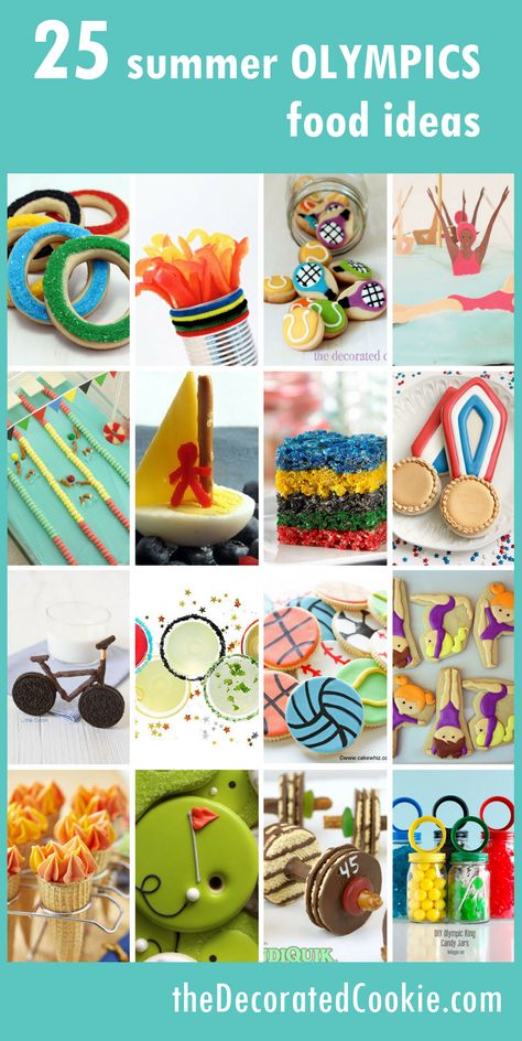 25 Summer Olympics food ideas roundup Olympic Inspired Food, Summer Olympics Preschool, Olympics Food, Olympic Desserts, Olympic Party Food, Olympic Snacks, Summer Olympics Crafts, Summer Olympics Party, Summer Olympics Activities