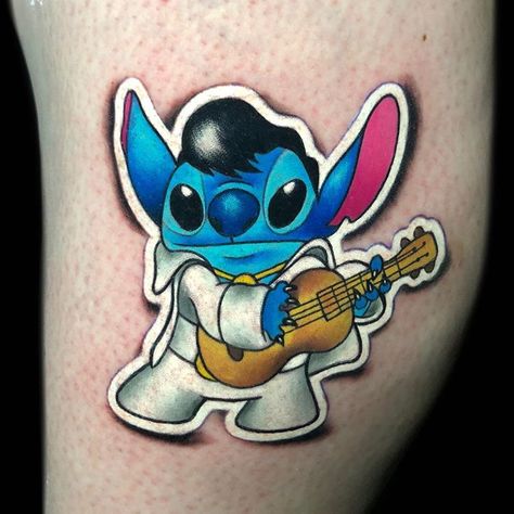 Luke Cormier on Instagram: “Elvis stitch I made today on @jennifermacd17 😊. • • #teamwipeoutz #mdwipeoutz #sickcartridges #saniderm #sanidermaftercare #stickertattoo…” Best 3d Tattoos, Middle Finger Tattoos, Stick Tattoo, Man Tattoo, Sticker Tattoo, Ancient Tattoo, Cartoon Character Tattoos, Red Tattoos, 3d Tattoo