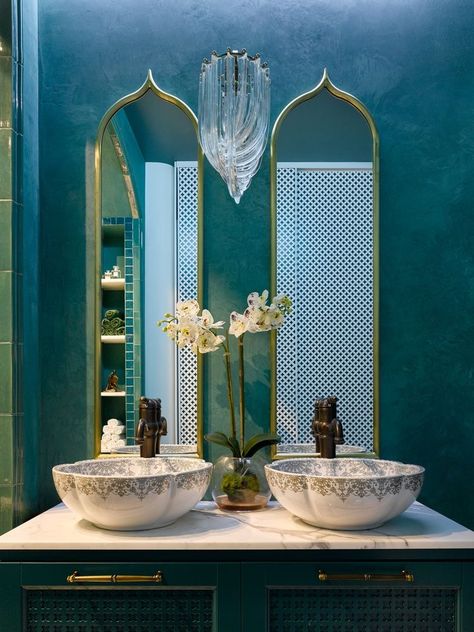 Turkish Bathroom Design, Turkish Restaurant Design, Turkish House Interior, Resort Bathroom, Acoustics Design, Arabian Decor, Moroccan Bathroom, Riad Marrakech, Turkish Restaurant