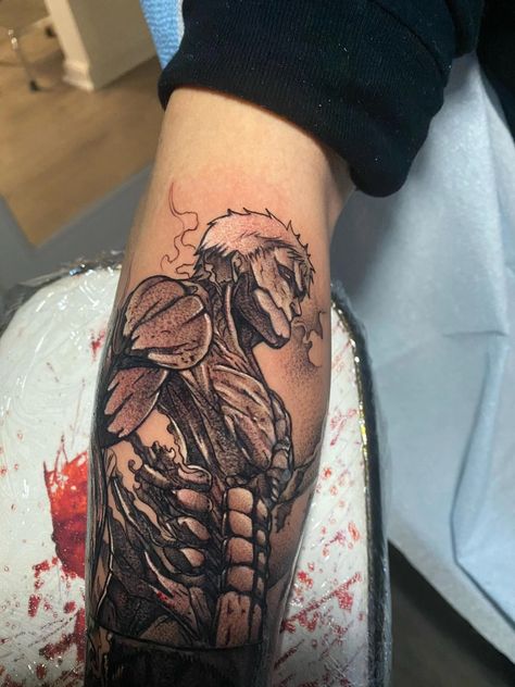 Armor Titan Tattoo, Beast Titan Tattoo, Reiner Braun Tattoo, Armored Titan Tattoo, Attack Titan Tattoo, Attack On Titan Tattoo Design, Attack On Titan Tattoo Ideas, Armoured Titan, Titan Tattoo