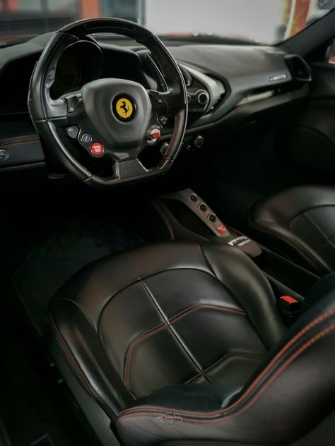 Ferrari 458 Italia Black, Ferrari 458 Italia, Ferrari 458, Black Interior, Super Cars, Ferrari, Cars, Red, Black