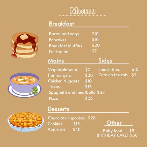 Menu Decal Codes Bloxburg, Cute Bloxburg Cafe Menu Codes, Blox Burg Menu Codes, Menu For Bloxburg Cafe, Bloxburg Cafe Menu Id Codes, Bloxburg Cafe Menu Code, Roblox Bloxburg Small Cafe Ideas, Bloxburg Menus Codes, Fall Cafe Aesthetic Bloxburg