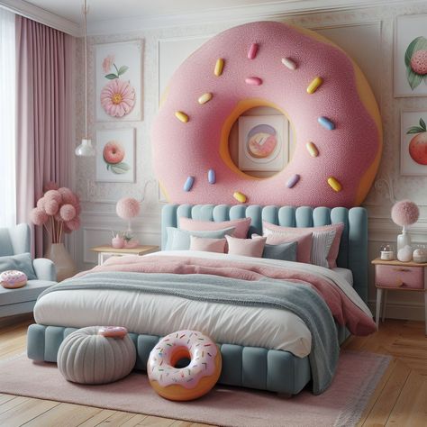 Candy Room Decor, Candy Room, Ice Cream Swirl, Luxury Architecture, Donut Decorations, Candy Design, Rooms Ideas, Kids Beds, Themed Bedroom