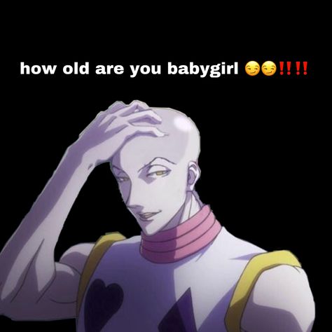 Funny Hisoka Pictures, Hisoka Funny Pfp, Bald Hisoka, Hisoka With His Hair Down, Hisoka Being A Creep, Hisoka Funny, Funny Anime Pfp, Hisoka Slander, Hunterxhunter Funny