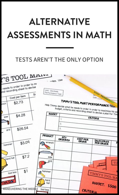 Students learn in a variety of ways and teachers should assess their learning in a variety of ways. Check out 4 alternative assessments in math to spice up the way you gauge student understanding. | maneuveringthemiddle.com Math Assessment Special Education, Student Self Assessment High School, Formative Assessments Middle School, Formative And Summative Assessment, Graphing Worksheets, Summative Assessment, Math Assessment, Struggling Students, Math Test