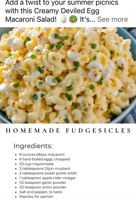 Macaroni Salad Tuna, Sweet Macaroni Salad Recipe, Deviled Egg Macaroni Salad, Egg Macaroni Salad, Creamy Macaroni Salad, Sweet Pickle Relish, Classic Deviled Eggs, Macaroni Salad Recipe, Deviled Egg