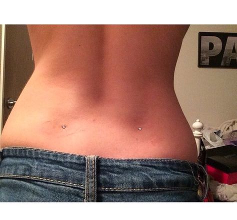 Piercing Lower Back, Lower Back Dermals, Lower Back Percinings, Lower Back Piercings, Lower Back Dermal Piercing, Back Dermals, Back Dermal Piercing, Back Piercing, Dimple Piercing