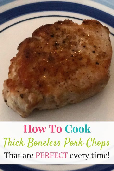 Baked Thick Pork Chops, Thick Boneless Pork Chops, Thick Pork Chop Recipe, Thick Pork Chops, Pork Loin Chops Recipes, Baked Boneless Pork Chops, Cooking Boneless Pork Chops, Oven Pork Chops, Pork Dinners