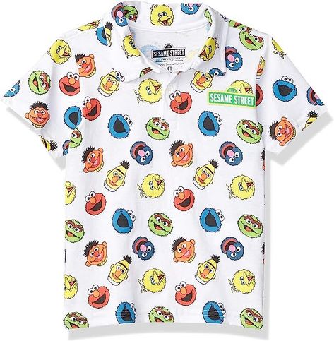 Half Button Shirt, Sesame Place, Elmo Cake, Elmo Birthday Party, Sesame Street Elmo, Sesame Street Characters, Button Shirt Dress, Elmo Birthday, Pbs Kids