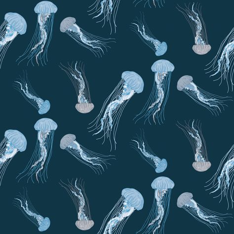 Jellyfish Pattern, Jellyfish Art, Generative Design, Design Textile, 50 Shades, Animal Pattern, Graphic Design Posters, Marine Life, Jellyfish