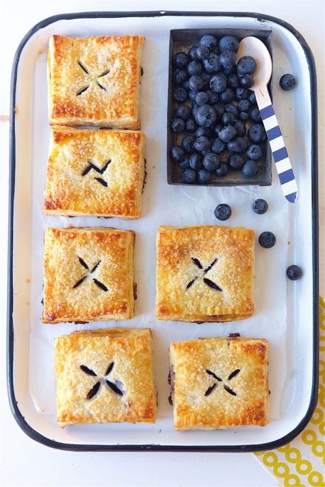 Blueberry Hand Pies Bakealong | King Arthur Baking Blueberry Hand Pies, Hand Pie Recipes, Hand Pie, Single Serve Desserts, Hand Pies, Blueberry Recipes, King Arthur, Pie Dessert, Fruit Desserts