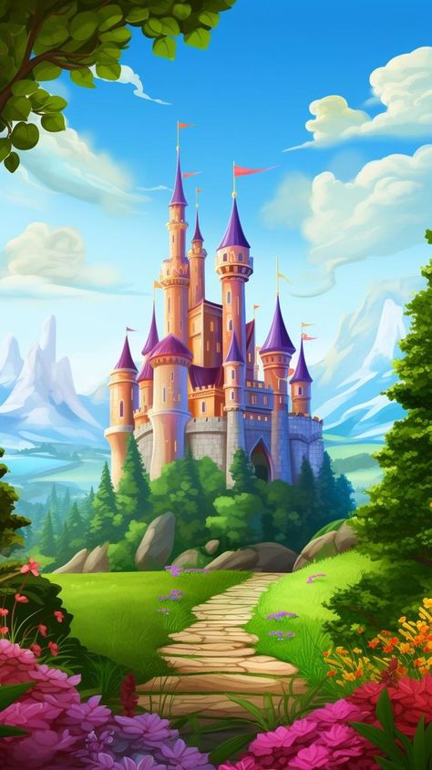 Discover the allure of a breathtaking Castle Keep nestled amidst the captivating beauty of an Enchanted Forest. Explore the mystique of this magical place, where history meets nature seamlessly. Immerse yourself in the charm of this enchanting destination. #Castle #Keep #EnchantedForest #Magical #NatureBeauty #HistoricSite Castle Cartoon, Castle Keep, Castle Background, Disney Castle, Cartoon Background, Magical Places, Enchanted Forest, Disney Cartoons, Historical Sites