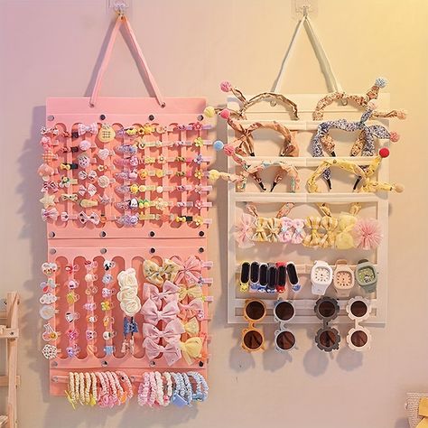 Hair Clip Storage, Hair Accessories Display, Clip Storage, Hair Product Organization, Hair Bow Organizer, Headband Organizer, Girls Room Wall Decor, Bow Organizer, Organizing Hair Accessories