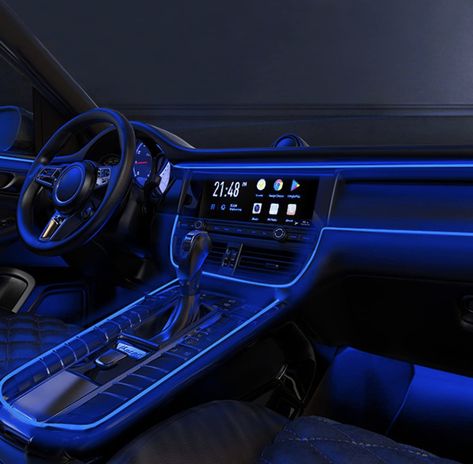 Royal Blue Car Interior, Dark Blue Car Interior, Black And Blue Car Interior, Car Decorations Interior Blue, Blue Car Aesthetic, Blue Car Decor, Blue Car Interior, Blue Car Accessories, Bmw 740