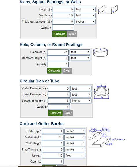 Concrete Mix Ratio, Concrete Calculator, Stamped Concrete Patterns, Price Calculator, Cost Calculator, Framing Construction, Concrete Overlay, Civil Engineering Design, Concrete Footings