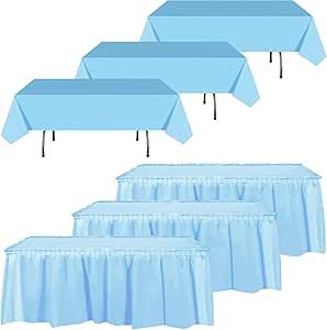 Table Skirts, Green Tablecloth, Blue Tablecloth, Plastic Table Covers, Party Table Cloth, Plastic Table, Table Skirt, Plastic Tablecloth, Rectangle Tablecloth