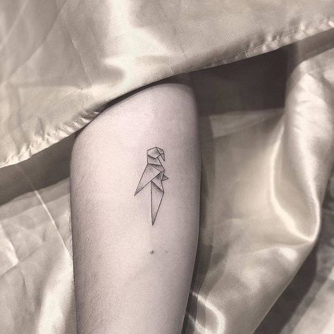 Origami Parrot, Enough Tattoo, Parrot Tattoo, Origami Tattoo, Inner Forearm Tattoo, Devil Tattoo, Awesome Tattoo, 4 Tattoo, Forearm Tattoo Women