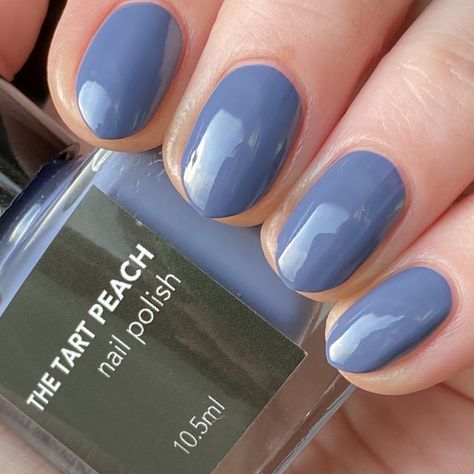 10-Free Blue-Grey Nail Polish - Snow Fight — THE TART PEACH Blue Nails Pale Skin, Cornflour Blue Nails, Dust Blue Nails, Light Summer Nails Colors, Pale Hands Nail Color, Blueish Grey Nails, Spring Nail Colors 2023 Gel, Blue Grey Nail Color, Blue Grey Nails Design