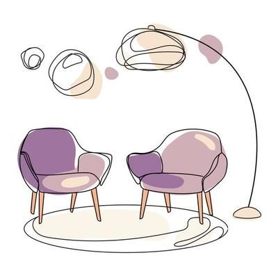 Interior Vector Art, Icons, and Graphics for Free Download Interior Vector, Two Armchairs, Interior Room, Living Room Lounge, Floor Lamp Design, Hand Drawing, Minimal Art, Room Interior, Lamp Design